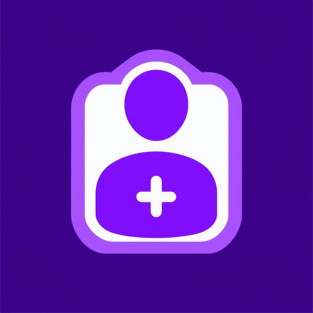 a purple icon indicating a registered user